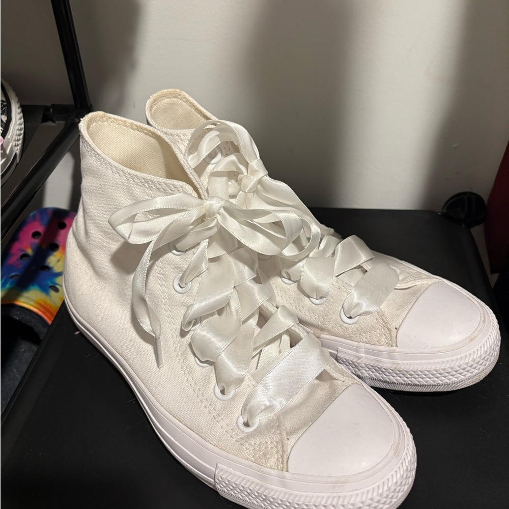 Converse White High-Top Canvas Sneakers